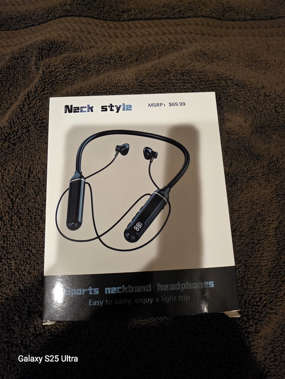 Neck Style Sports Neckband Headphones - Black